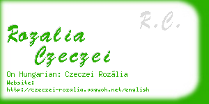 rozalia czeczei business card