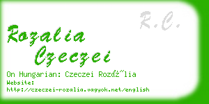 rozalia czeczei business card